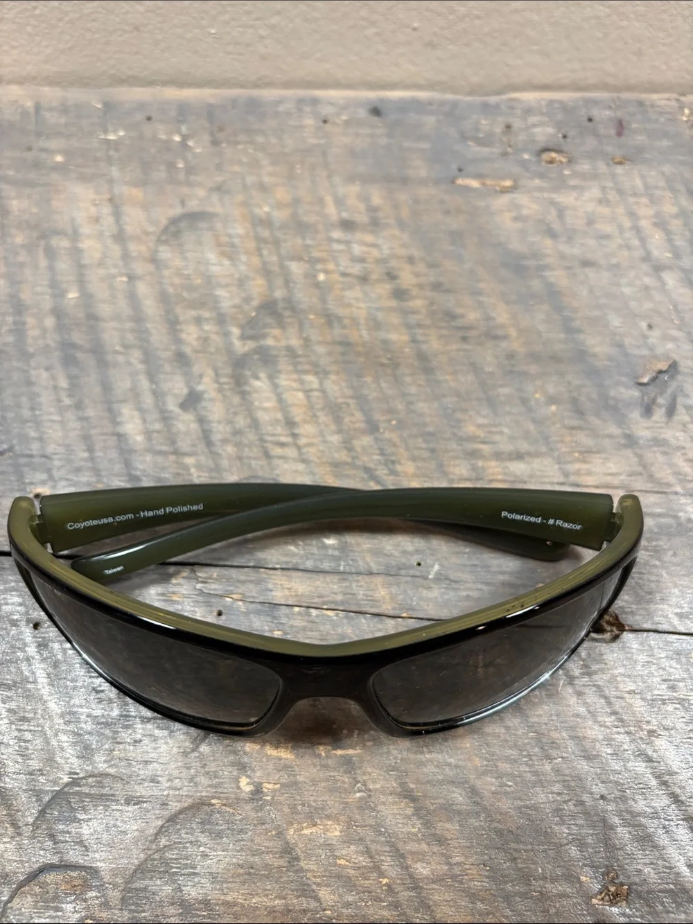 Coyote Polarized Black Olive green Sunglasses with Bolle case